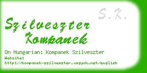 szilveszter kompanek business card